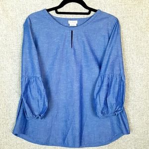 Van Heusen Balloon Sleeve with Rounded Neck Sz L